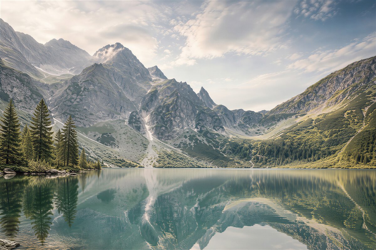 Fototapeta Jezioro w górach Tatry